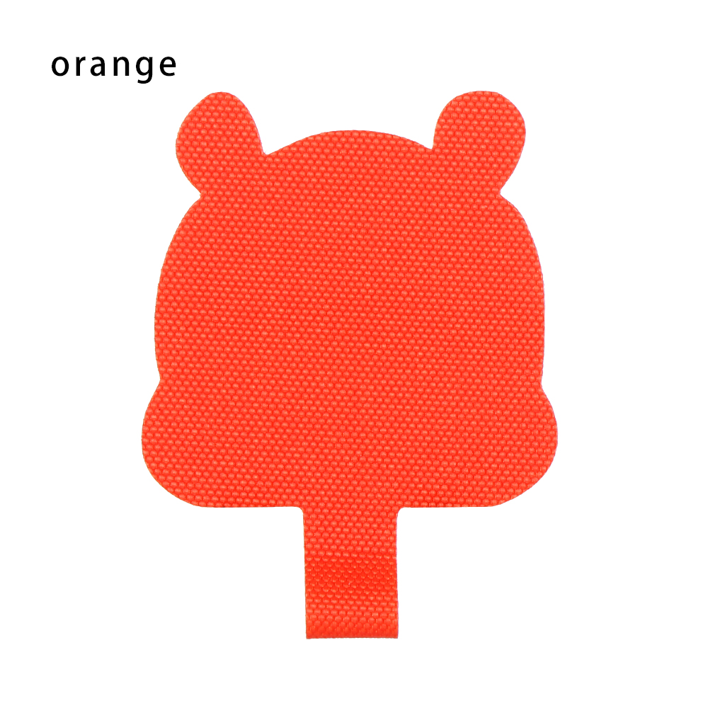 1Pc Universal Mobile Phone Lanyard Card Gasket Cute Bear shape Detachable Adjustable Necklace Clip Snap Cord Rope Patch: orange