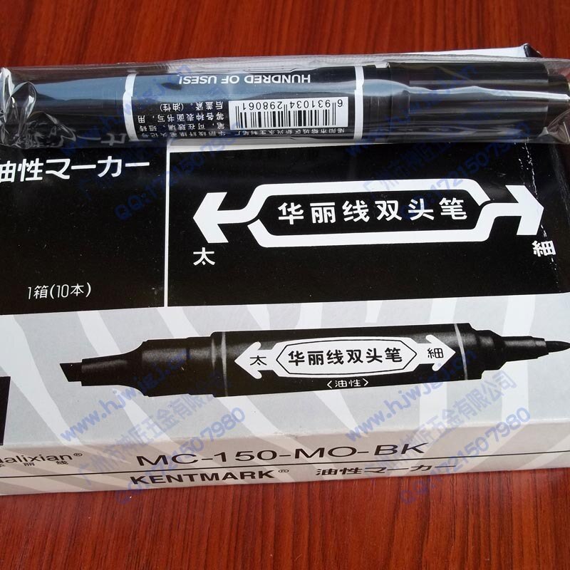 Bulk logistik kurer sort/blå/rød farve dobbelt hoved rund tå olie permanent tusch