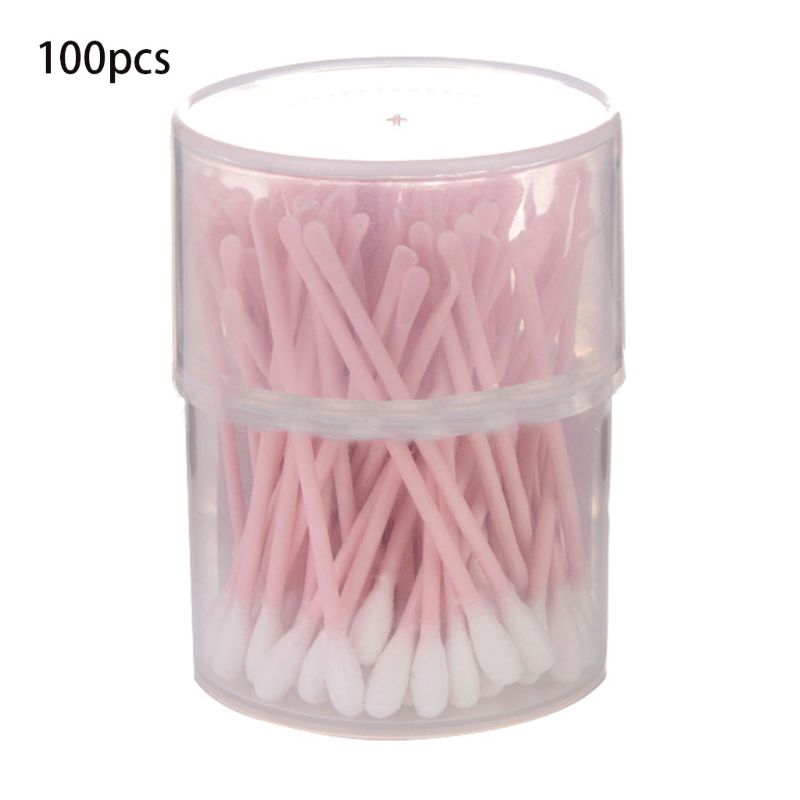 100 szt. 2 w 1 łopatka robić uszu podwójnego zastosowania dziurki w uchu robić czyszczenia kreatywny domowy jednorazowy wacik