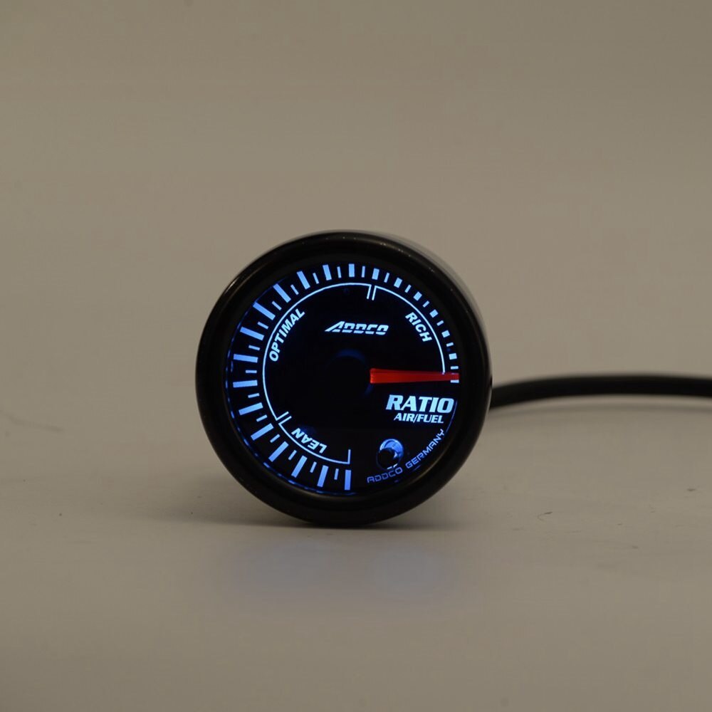 2&quot; 52mm 7 Color LED Smoke Face Car Auto Air Fuel Ratio Gauge Meter With Holder AD-GA52AIRF