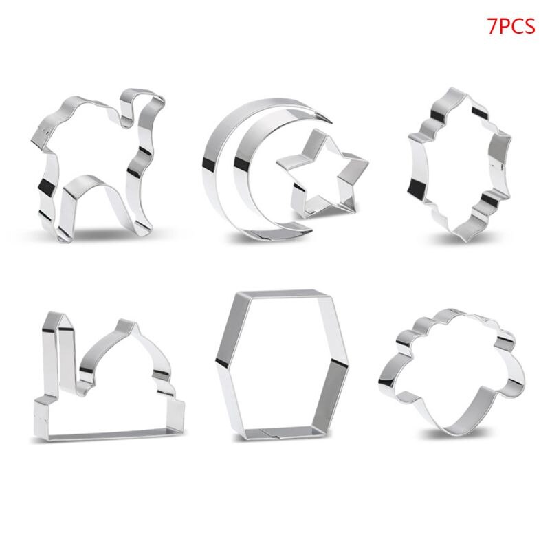 Ramadan decoratie koekjesvormpjes set maanster koekjesvorm diy taart bakgereedschap eid mubarak decoratie feestdecoratie keuken: Default Title