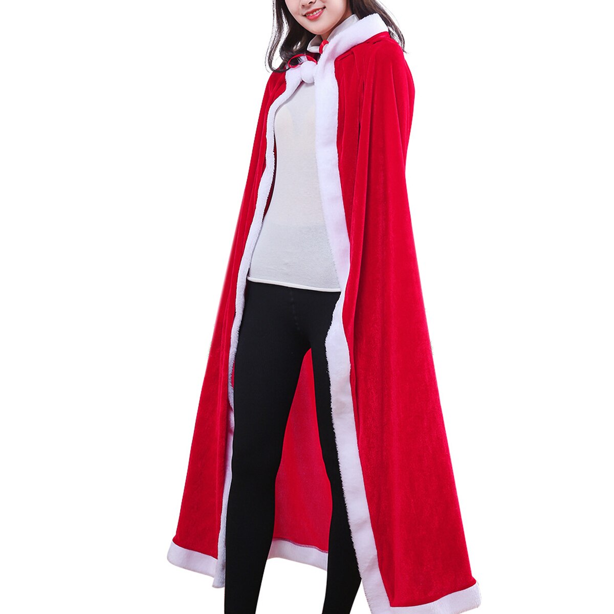 Kerst Kostuums Voor Jongens En Meisjes Hooded Mantel Cape Gown Red Party Cosplay Robe