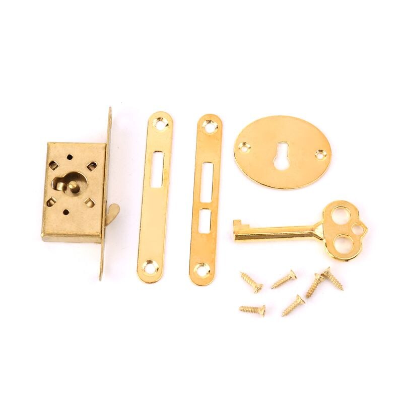 Vintage Drawer Lock With Key Antique Small Box Cabinet Door Locks Furniture Fittings
