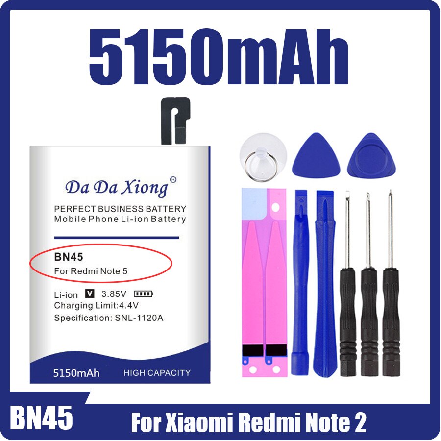 Bateria bn40 bn41 bn41l bn42 bn43 bn44 bn45, bateria para xiaomi redmi 5 plus 4 pro/note 4 4x/mi 4/note 5/note 2: BN45