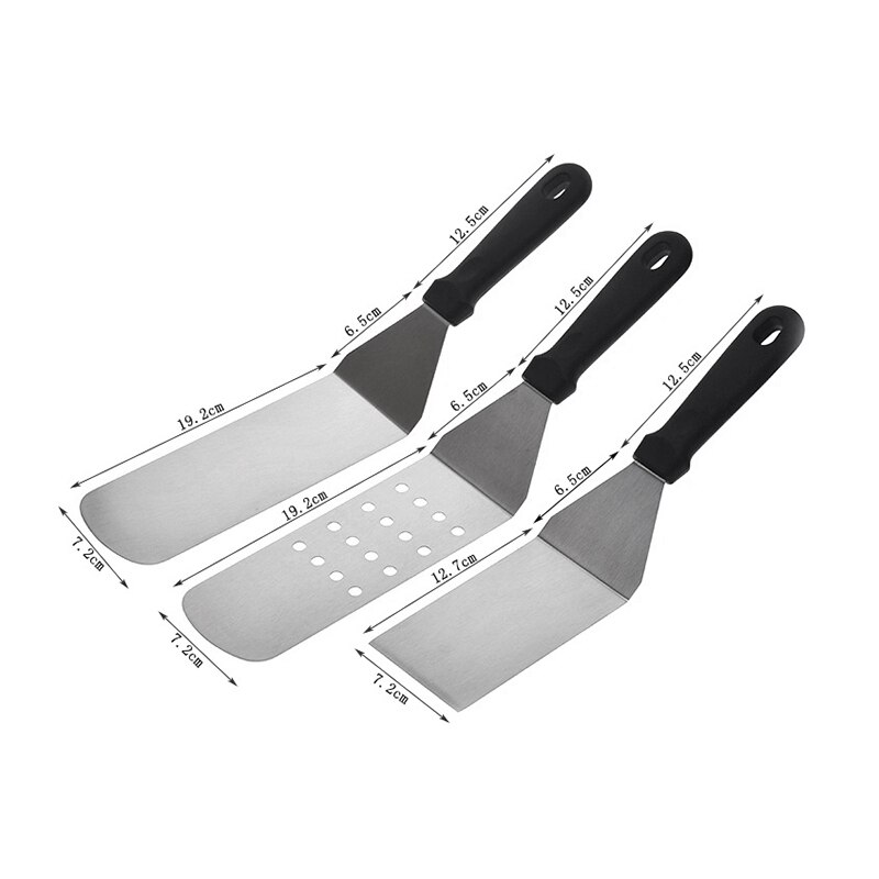 Keuken Tool Koken Spatel Koekenpan Steak Steak Spatel Rvs Plastic Handvat Koekenpan Spatel Teppanyaki Spatel