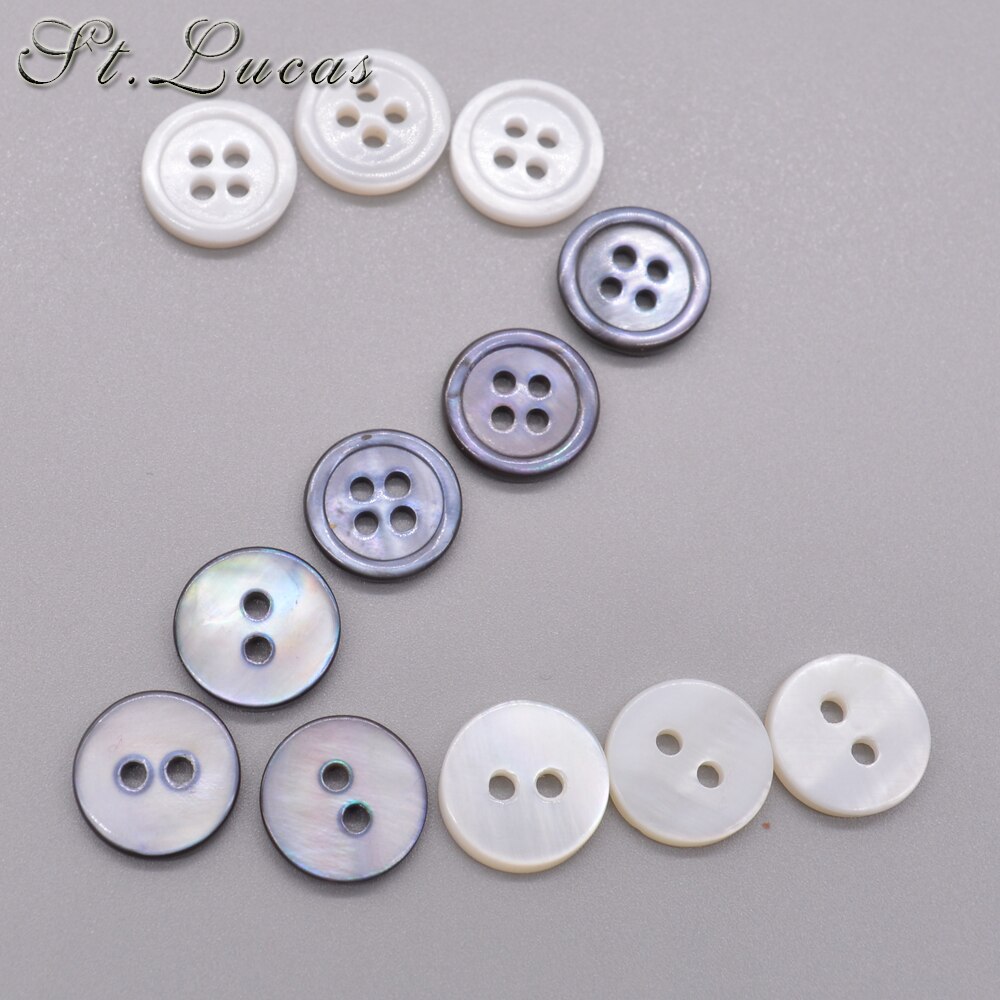 Botones de costura de concha Natural, mopa de Color nácar, botón de concha redonda, accesorios de costura para ropa, bricolaje, 12mm, 30 unids/lote