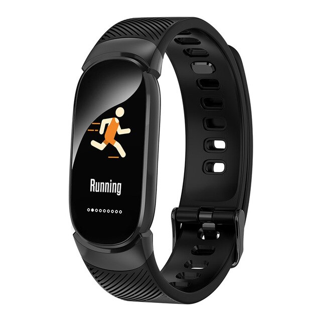 IP68 Waterproof Smart Watch Women Heart Rate Monitor Men Fitness Smart Bracelet Tracker Sport Smartwatch For Android IOS+Box: Black