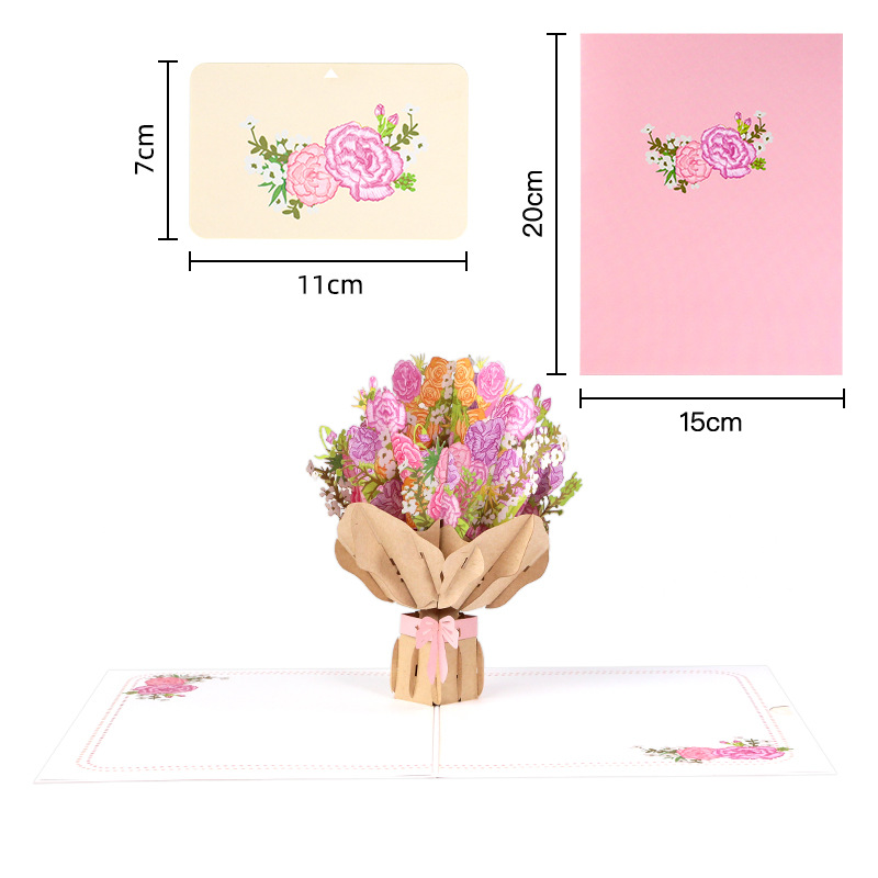 Tarjeta 3D para el día de la madre, tarjetas de felicitación de Acción de Gracias, para el día de la madre