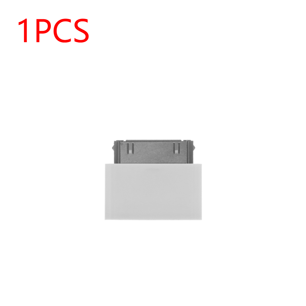 1-3 SZTUK Konwerter ładowarki Micro USB na 30-pinową ładowarkę kompatybilny z żeńskim adapterem Micro USB na męski do iPhone4 4S 3G 3GS: WHITE