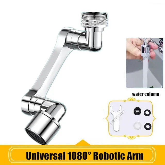 Metall Kupfer Universal 1080° ° Rotation Küchenarmatur Belüfter Extender Wasserhahn Sprühkopf Wasserhahnverlängerung 1080 ° 360 ° Spülbeckensprüher: Brown