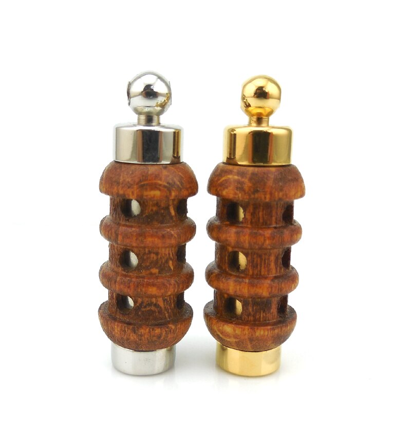 Colgante aromático de 316L de acero inoxidable, colgante de frasco, para aceite esencial de madera, novedad
