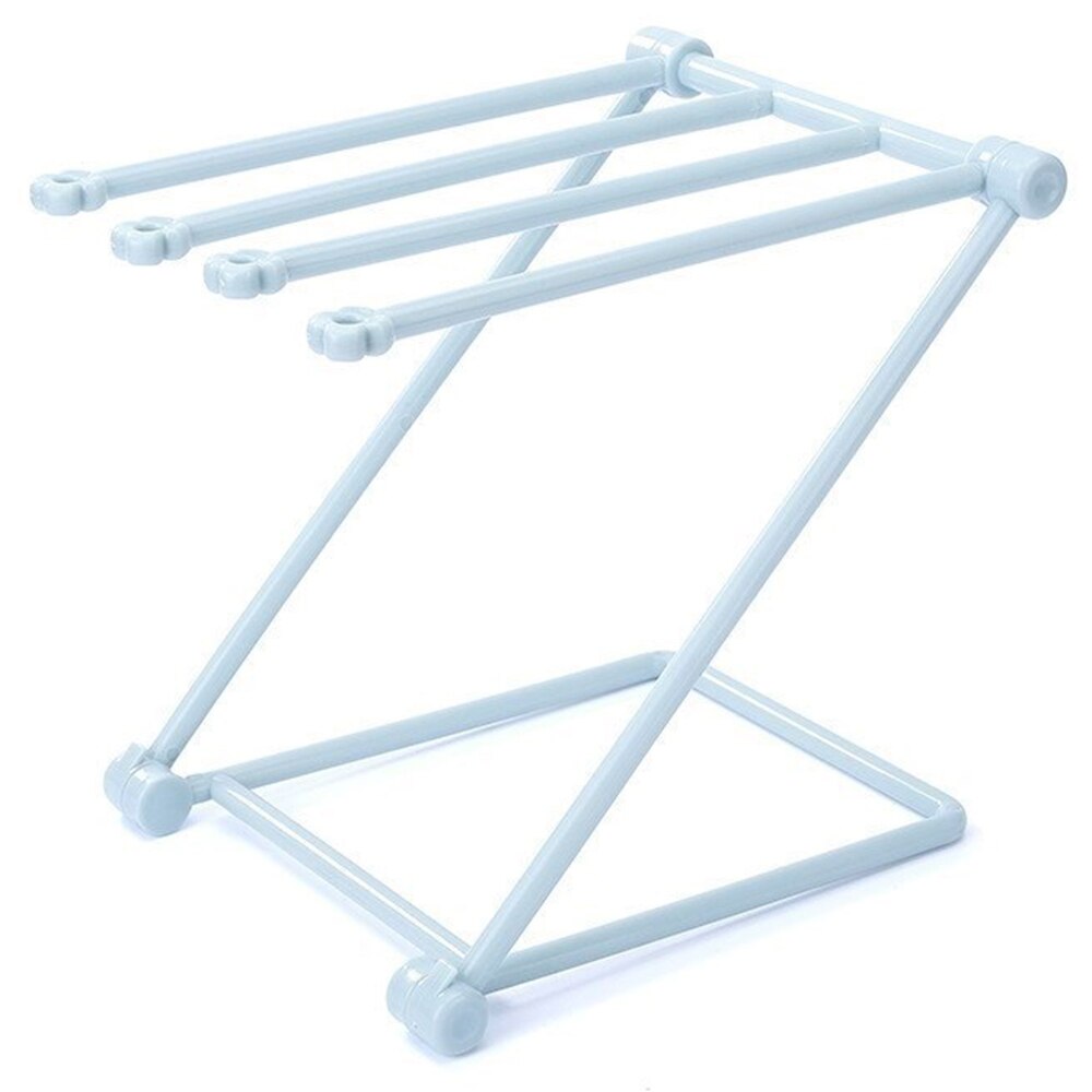 Opvouwbare Handdoek Bar Fles Droogrek Houder 4-Bars Armen Badhanddoek Kleerhanger Handdoek Rekken voor Badkamer Keuken