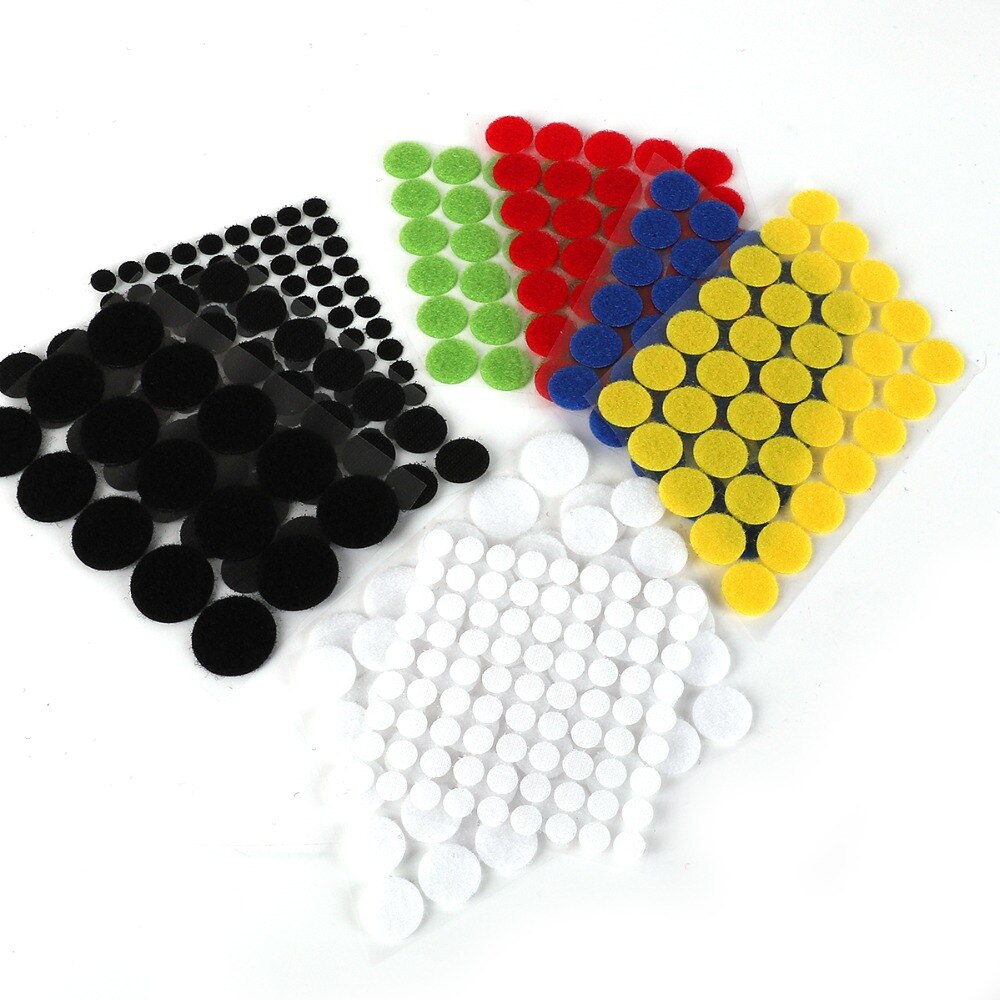 10/15/20/25/30MM Kleber Kleber Punkte 100 Haken und Schleife Verschluss Zurück Starke magie Aufkleber Band DIY Hause Nähen Zubehör