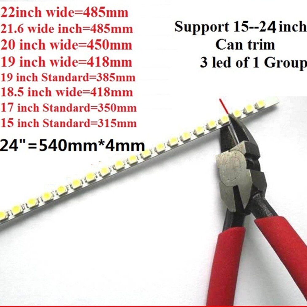 24 Inch adjustable light LED backlight kit 540mm,work for 15"17"19"22"22 inch 24",upgrade LCD screen to LED Monitor