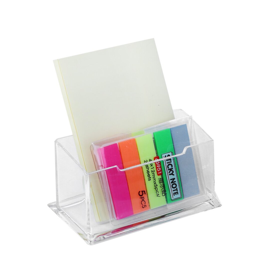 1Pcs Clear Desk Plank Opbergbox Display Stand Acryl Plastic Transparante Desktop Visitekaarthouder