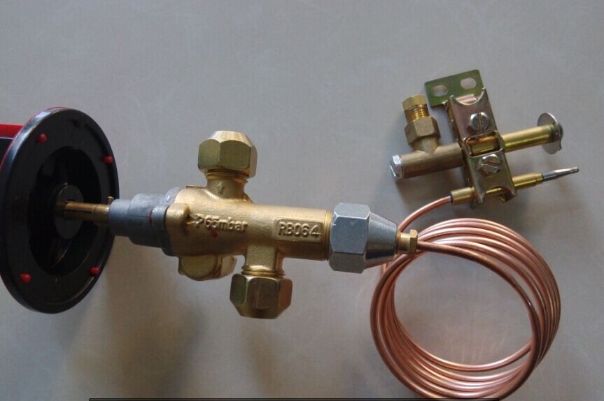Brass safety flameout protection gas valve WITH Piezoelectric ignition 100000BTU LPG/NG valve