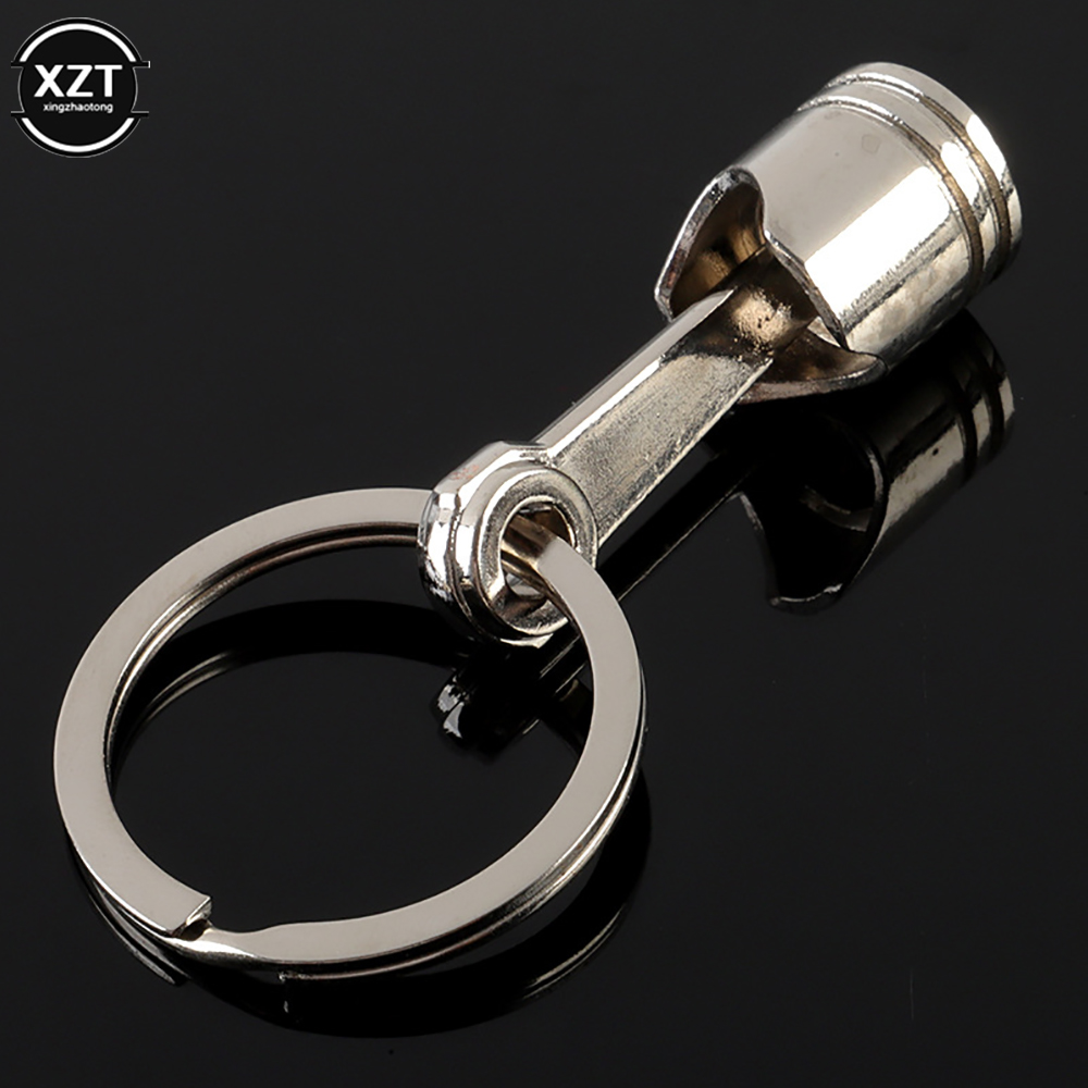 Hoogwaardige Metalen Sleutelhanger Auto Zuiger Sleutelhanger Creatieve Persoonlijkheidsmotor Gemodificeerde Zuiger Auto Accessoires Goederen