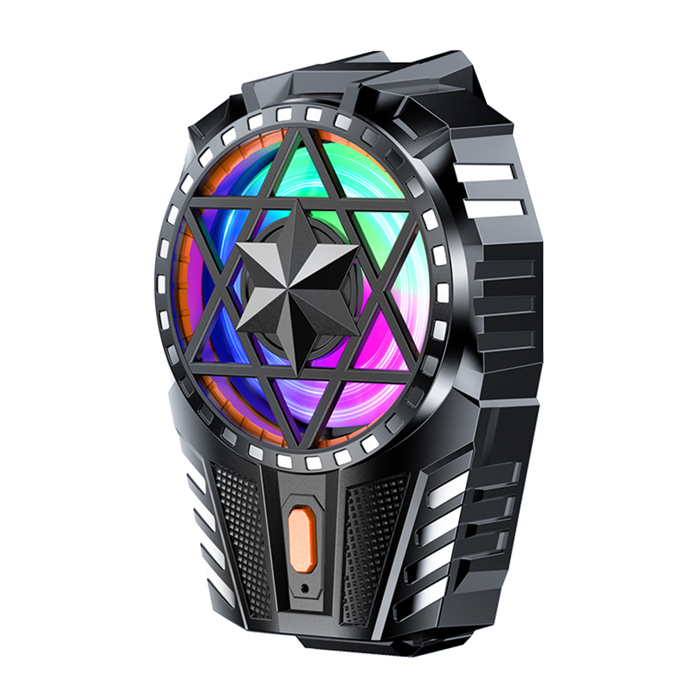 NEEWER BASICO Magnetische telefoonkoeler, USB-ventilator, geluidsarm, met intelligente temperatuurregeling, RGB-licht, magnetische ring en clip, compatibel met iPhone 15 16 Pro Max, MagSafe, Samsung