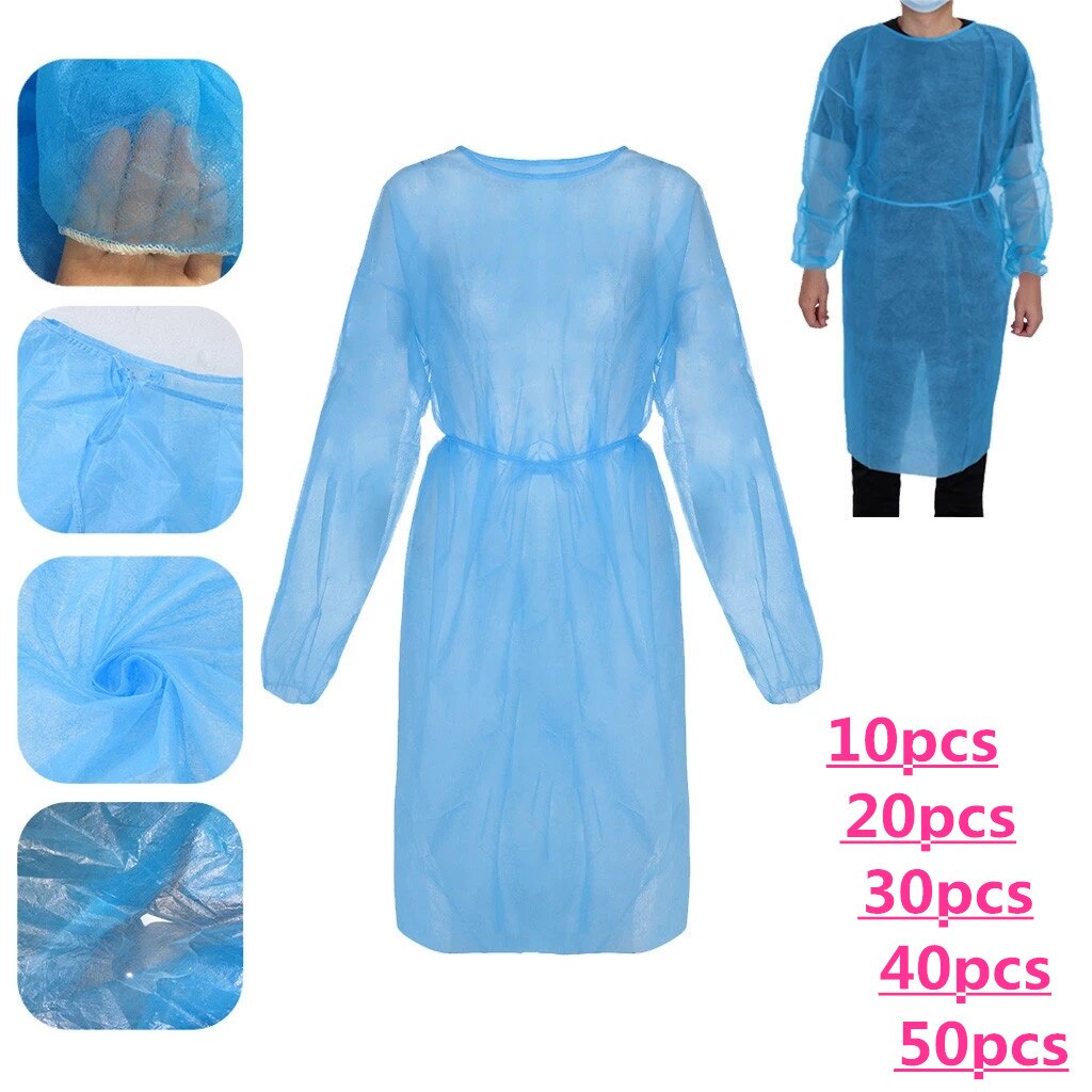 10/20/30/40/50PCs disposable protective isolation clothing, -proof, waterproof, oil-proof, protective clothing for nurses