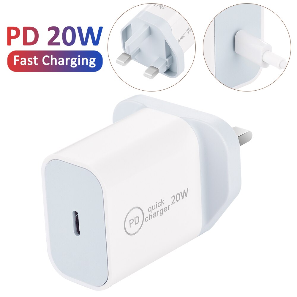 20W Pd QC4.0 QC3.0 Snelle Oplader Voor Apple Iphone 13 12 Pro Max Type C Quick Charge Adapter Uk ons Eu Plug Mobiele Telefoon Oplader