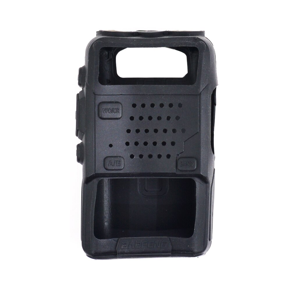 CHIPAL Silicone Case Soft Shell Holster Mobile Radio Handheld Protective Cover for Baofeng UV5R UV-5RA UV-5RB UV-5RC / TYT THF: Black