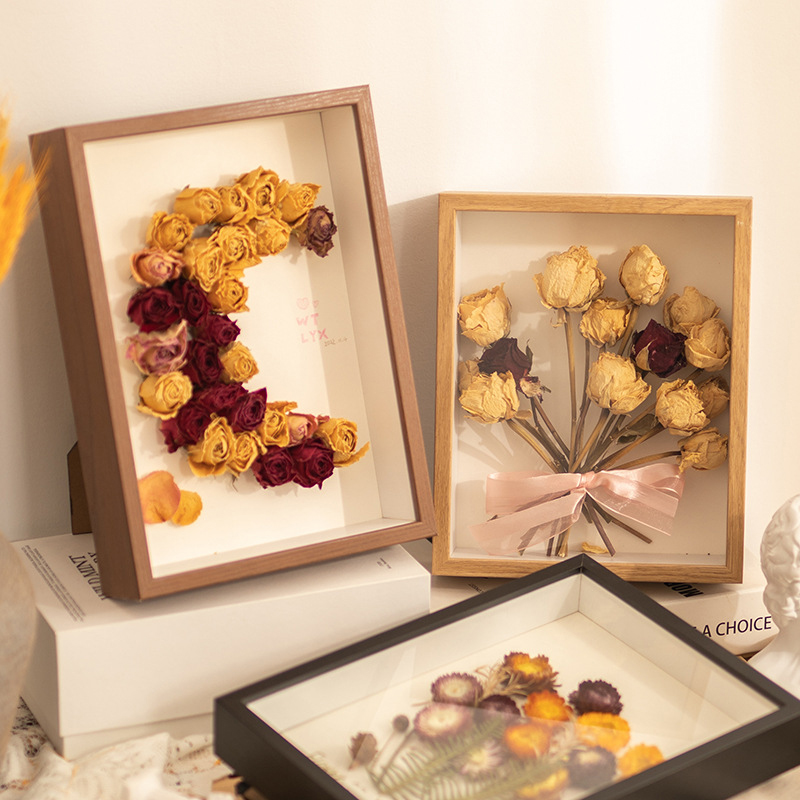 3D-Fotorahmen, hohl, 3 cm, 5 cm, getrocknete Blumen, Probenhalter, handgefertigt, DIY-Handarbeit, Anzeige, Bilderrahmen, Heimdekoration
