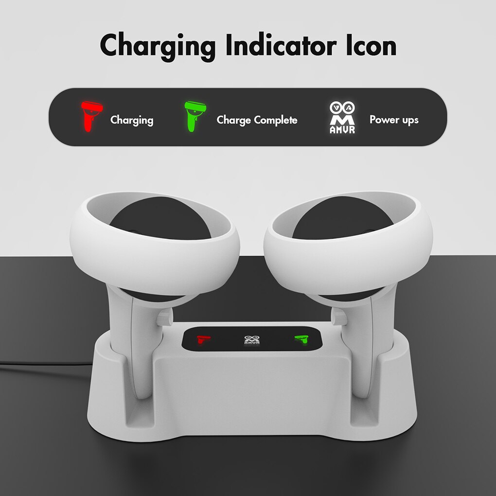 Game Controller Charging Station Base Video Gaming Console Left and Right Gamepad Charger Virtual Reality Accessories