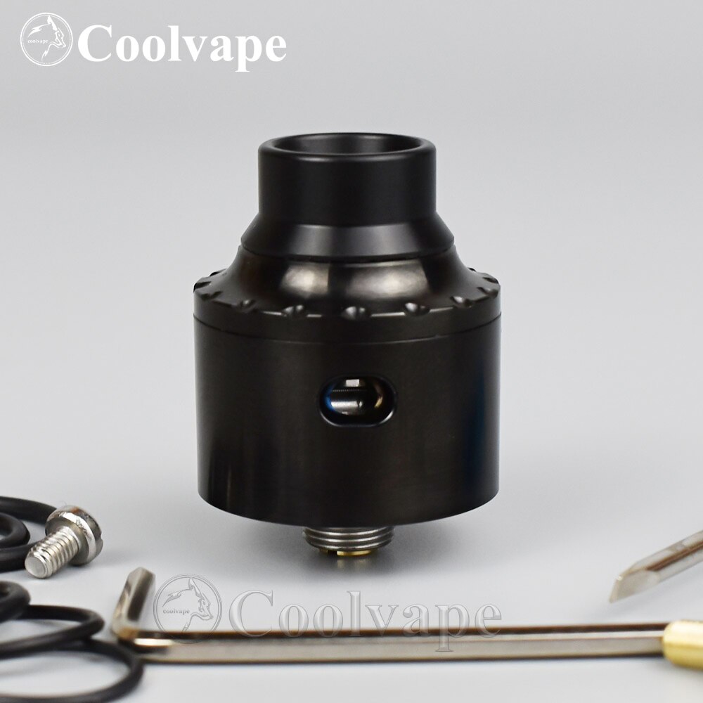 Coolvape Hellfire Maverick 22mm rda Single Coil rda mit bf pin airflow control 316ss Zerstäuber RDA vs la tropf rda: black