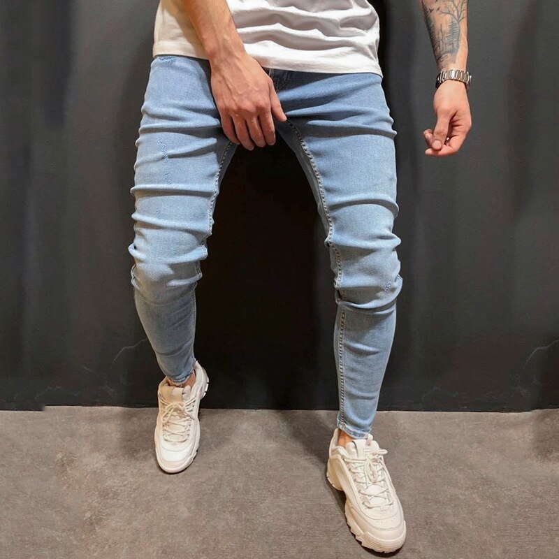 Men Business Jeans Classic Spring Autumn Male Skinny Straight Stretch Brand Denim Pants Summer Overalls Slim Fit Trousers 2019 main image 0