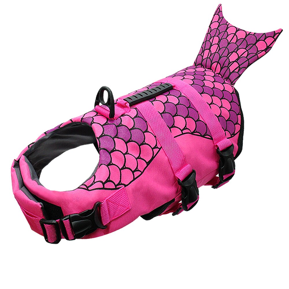 Kæledyrs svømningsvest til hunde lille mellemstor dyre redningsvest vandtæt kæledyrsfrakke outfit surf tøj: Lyserød / L