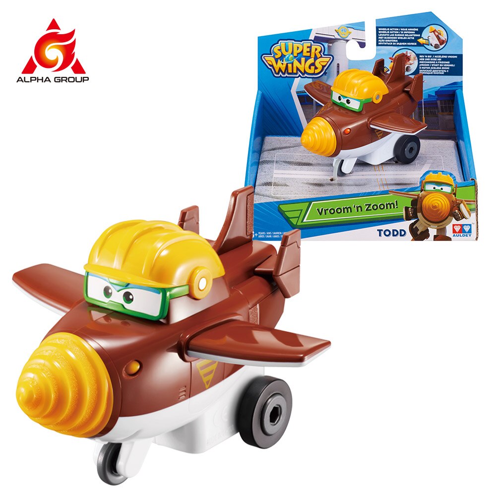 Super Wings Vroom n' Zoom - Series Pull Back Car Kids Clockwork Toy For Children's Birthday Surprise: Todd