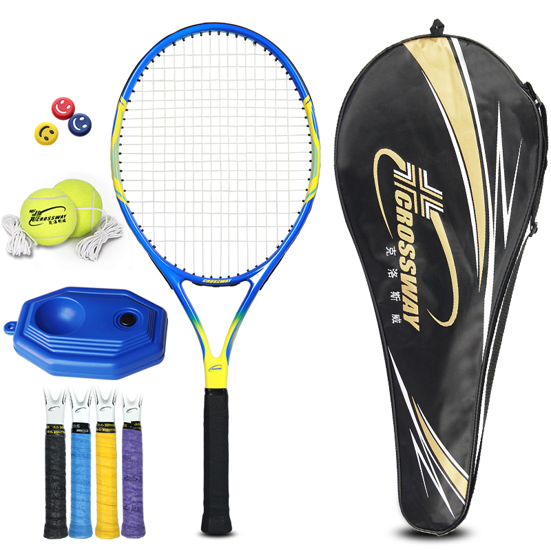 Raqueta para adultos de 27 pulgadas, raqueta para tenis de playa, para estudiantes, entrenamiento , raqueta de tenis para principiantes, Juego de 2 paquetes Multicolor opcional: blue and yellow