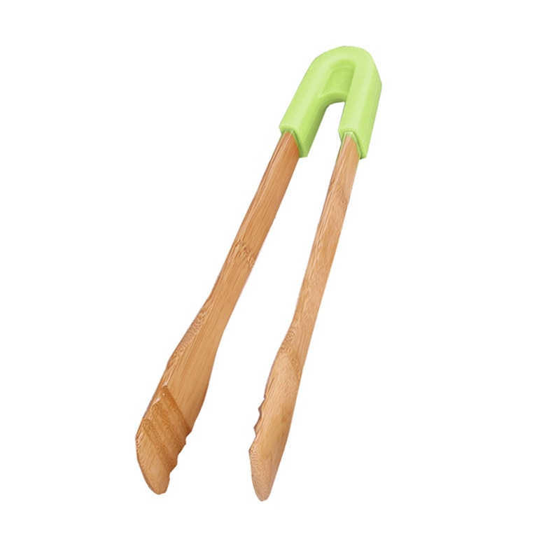 4YANG Stainless Steel Wooden Plastic Kitchen Food Utensils Buffet Cooking Tool Anti Heat Bread Clip Pastry Clamp Barbecue Tong