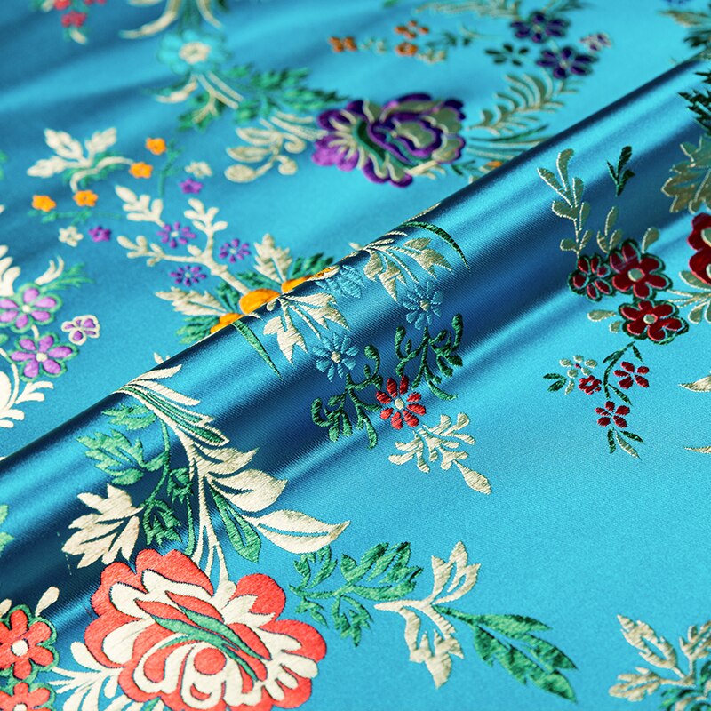 Bloem Satijn Stoffen Brokaat Jacquard Patroon Jurk Stof Rood Voor Naaien Cheongsam En Kimono Materiaal Voor Diy: hulan