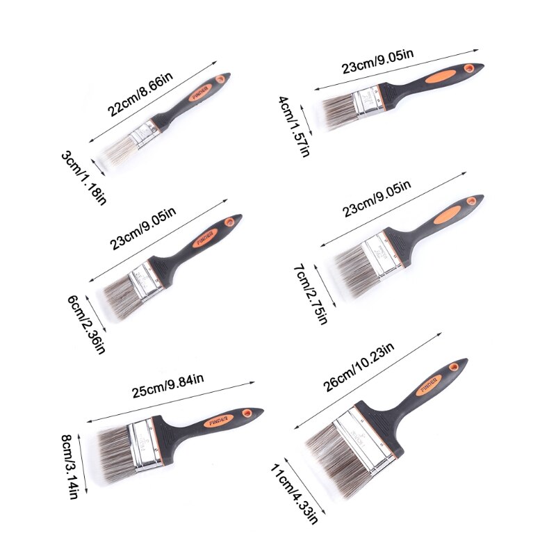 Grip Tight Tools Home Repair Tools for DIY Paint Stains Varnishes Cabinet Deck Fence Door Trim Paint Brush PTE Hair Oil