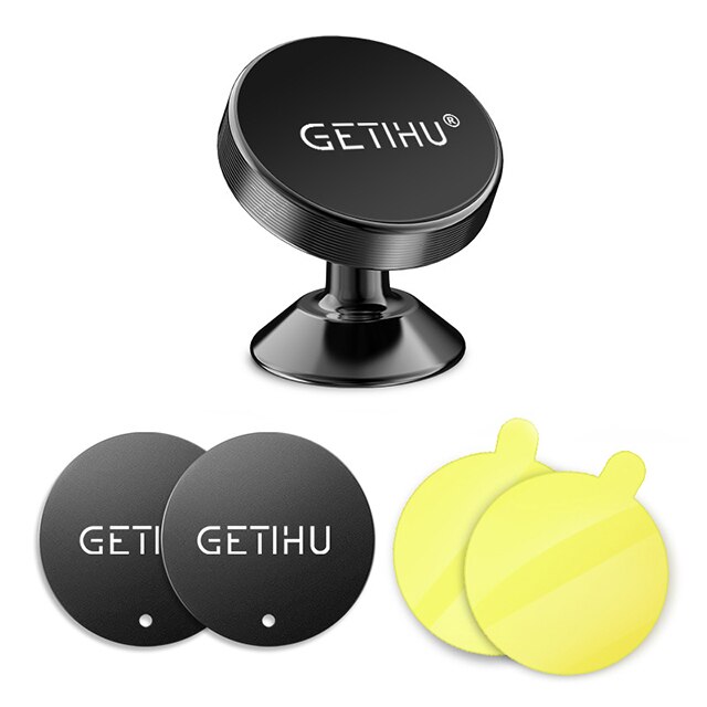 Getihu Universele Magnetische Auto Telefoon Houder Mobiele Mobiele Air Vent Mount Magneet Gps Stand Voor Iphone 12 11 Pro X max 6 7 8 Xiaomi: Black