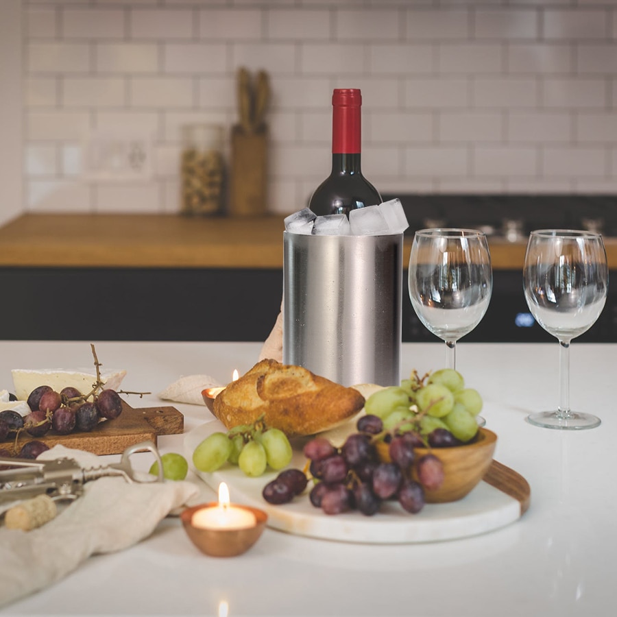 Wijnkoeler-Ijsemmer Double Wall Rvs-Multifunctioneel Gebruik Als Keuken Gebruiksvoorwerp Houder En Bloem Vaas