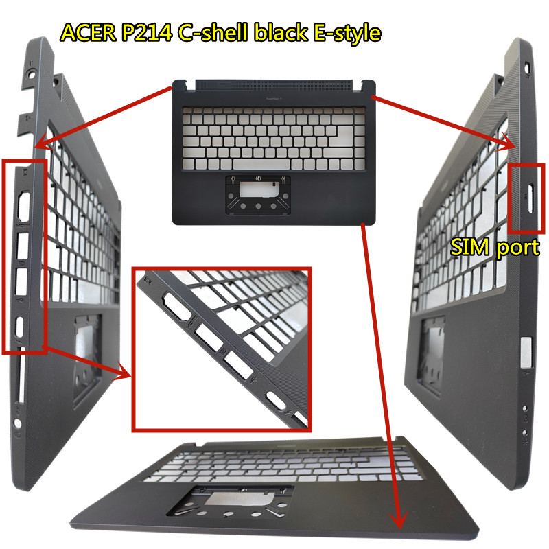 Suitable Laptop Keyboard Shell BOTTO Case ABCD Cover For ACER TravelMate P214 N19Q Black: LIGHT BLUE