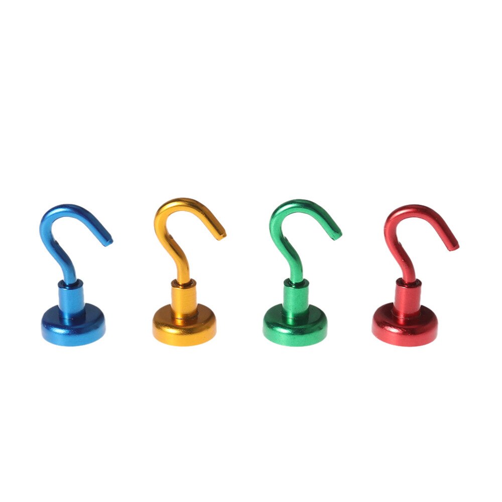 4 Stuks Mini Sterke Magnetische Ronde Haak Hanger Nuttig Super Power Ndfeb Magneten Voor Huis Keuken Muur