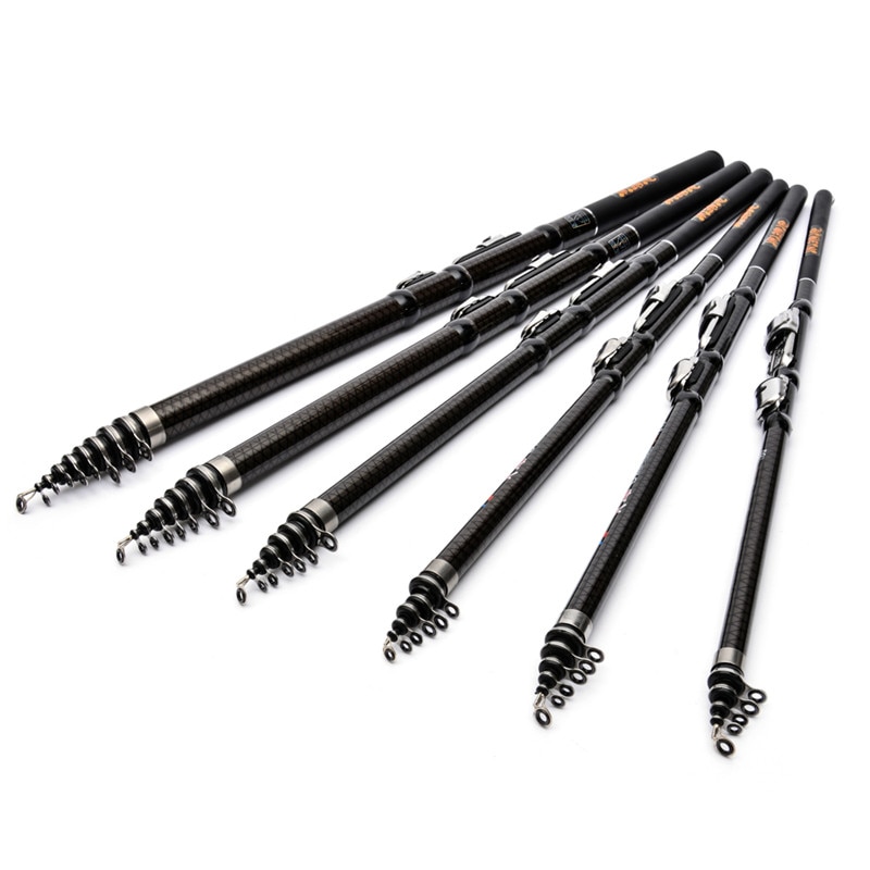 Carbon Telescopic Spinning Fishing Rod 1.8m - 3.6m M Power Rock Fishing Rod Carp Feeder Rod Surf Spinning Rods