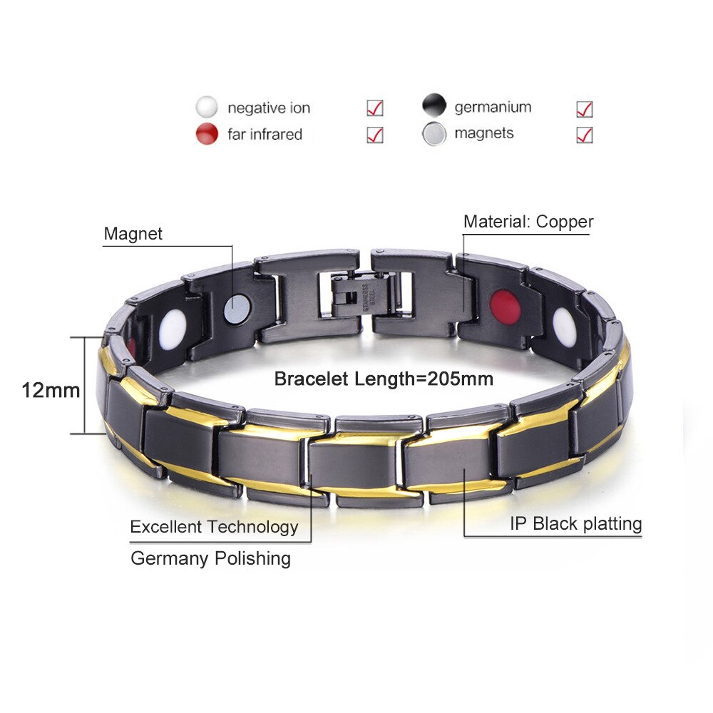 5 couleurs hommes Bracelet perte de poids énergie aimants bijoux minceur Bracelet Bracelets thérapie magnétique Bracelet Bracelets soins de santé