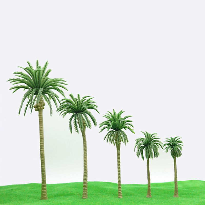30 Uds. De palmeras artificiales de coco, paisaje de árboles, modelo de arquitectura en miniatura