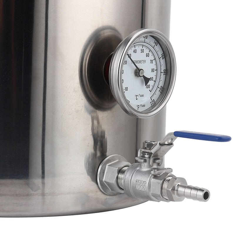 Homebrew Weldless Kettle/Keg Convert Kit w/ 12&quot; Bazooka Screen Beer Mash Tun 2-piece Ball Valve Kit 304 SSS
