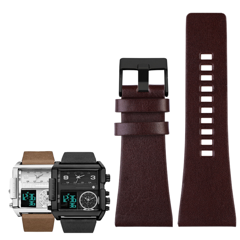 Echtes Lederarmband für Diesel DZ7406 DZ7408 DZ4280 DZ4343 Uhrenarmband 22 mm 24 mm 26 mm 28 mm 30 mm 32 mm 34 mm Herrenarmband: SMOKEY MAUVE / 18mm