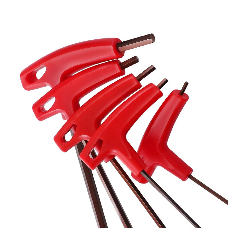 3/4/5/6/8mm Flat Head Hex Key Allen Wrench Hand Tool Universal T-Handle Hex Key Wrench Quick Snap Adapter FlatEnd Wrench Spanner