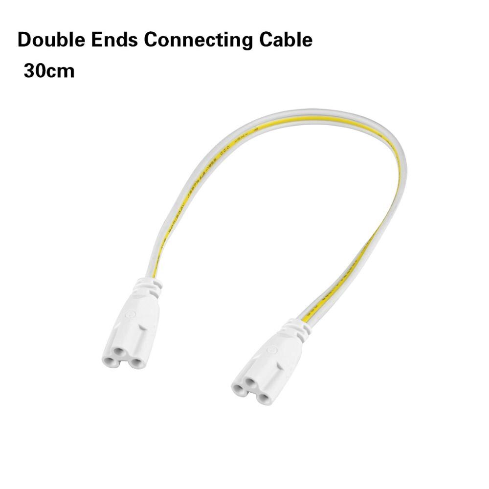Tube T5 Lighting Accessory 30cm Connection Wire US /EU Plug Switch Cable 120cm 2 Hole 3 Hole For LED Lamp