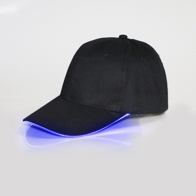 Led lys op baseball caps glødende justerbare hatte til kvinder herre monterede hatte lyser i mørket: B3