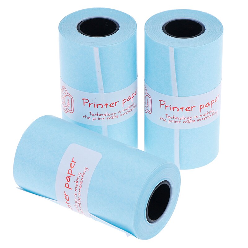 3 ruller / parti termisk trykrulle papir klistermærker 57mm x 30mm til pocket paperang fotoprinter