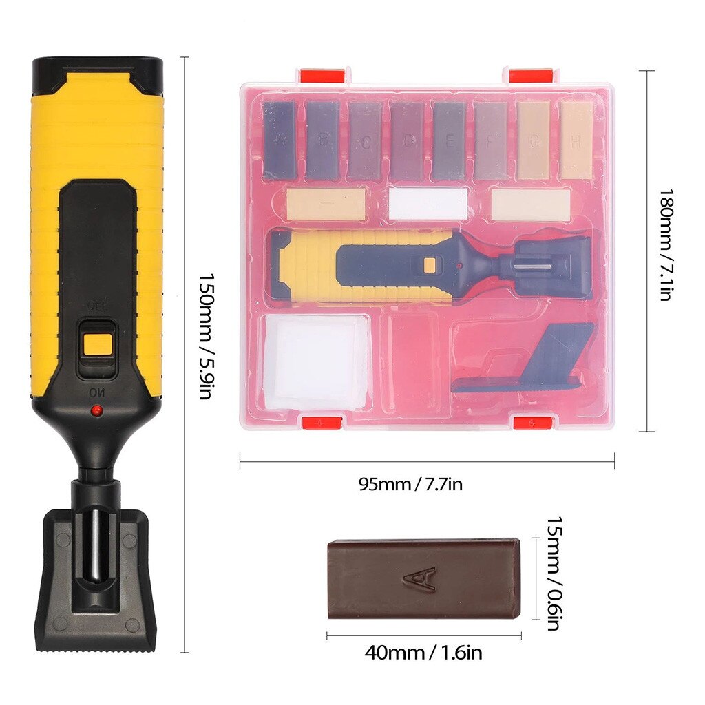 Laminate Floor Repair Kit Laminate Repairing Kit Wax System Floor Worktop Sturdy Casing Chips Scratches Mending Tool Set