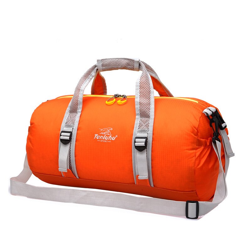 Udendørs foldning stor kapacitet rejse håndbagage taske multifunktionelle sports gym taske: Orange